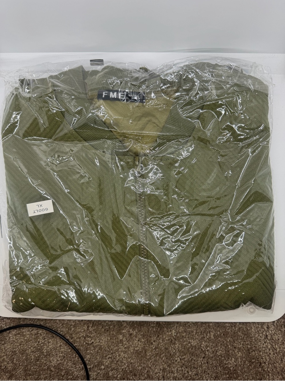 Olive Green Men’s Lightweight Zip Jacket